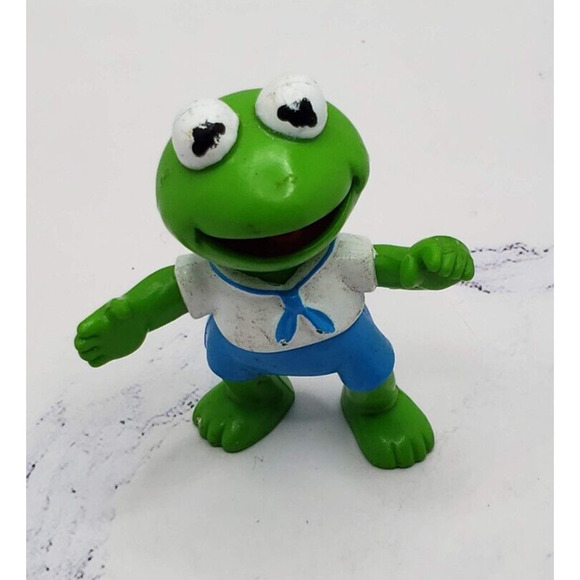 1986 Muppet Babies Figurine McDonald's Happy Meal Toy Kermit The Frog PVC - Picture 5 of 7